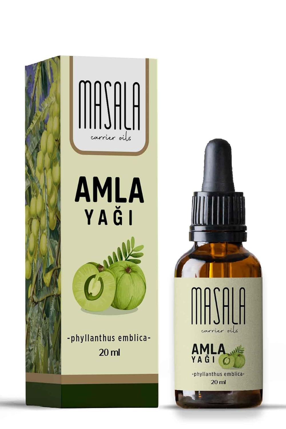 Masala Amla Saç Bakım Yağı 20 ml. Soğuk Pres (Gooseberry Carrier Oil) Bektaşi Üzümü