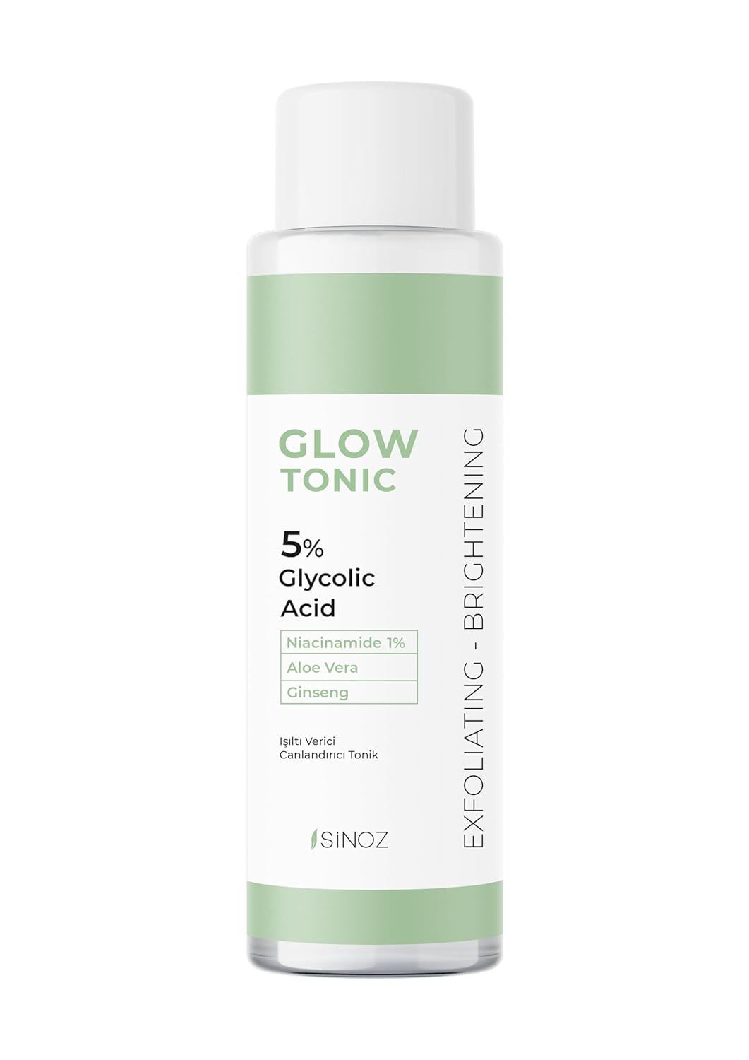 Sinoz Gözenek Sıkılaştırıcı Arındırıcı Canlandırıcı Peeling Etkili Glow Tonik Glycolic Acid %5 200 ml