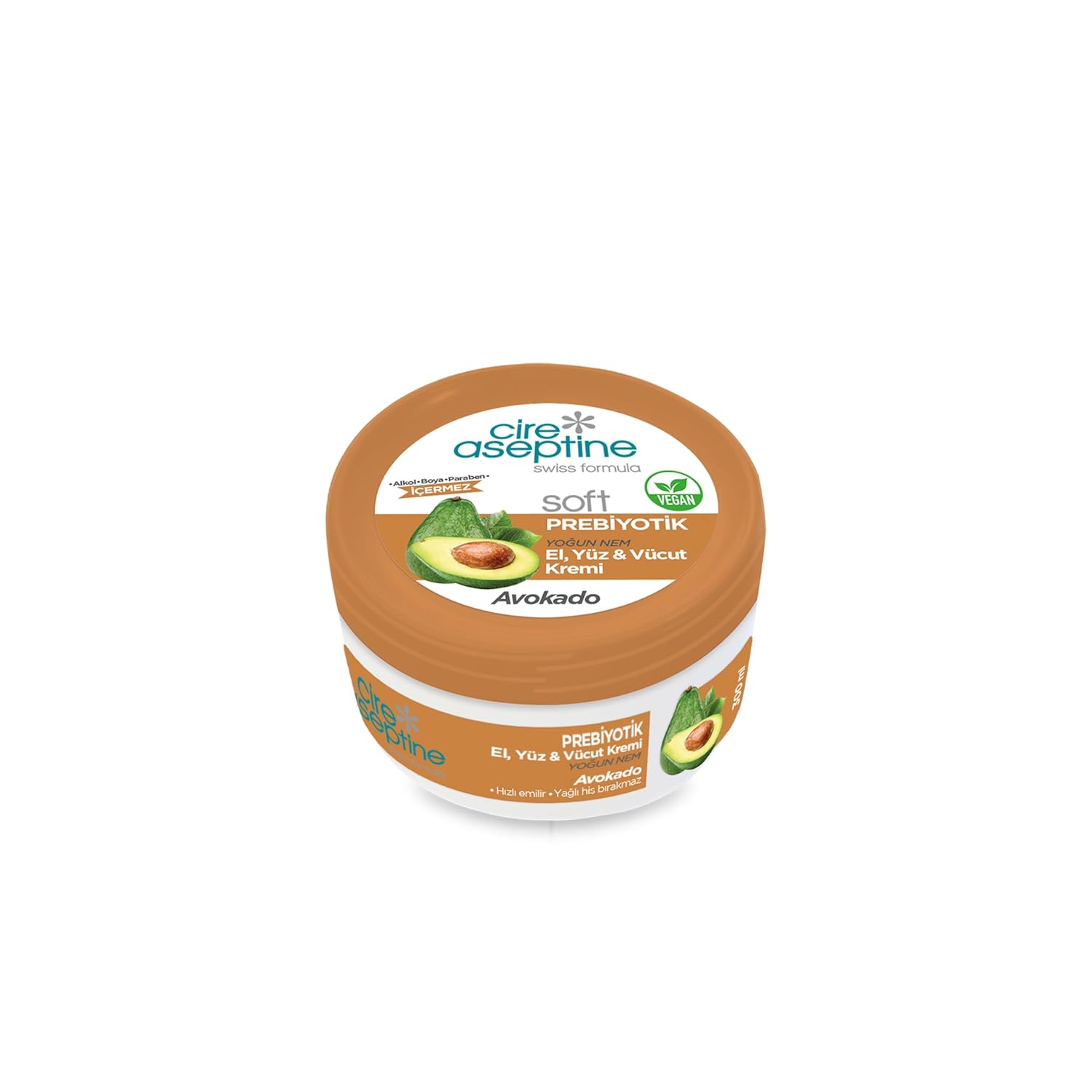 CİRE ASEPTİNE Soft Prebiyotik Avokado El, Yüz ve Vücut Kremi 300 ml