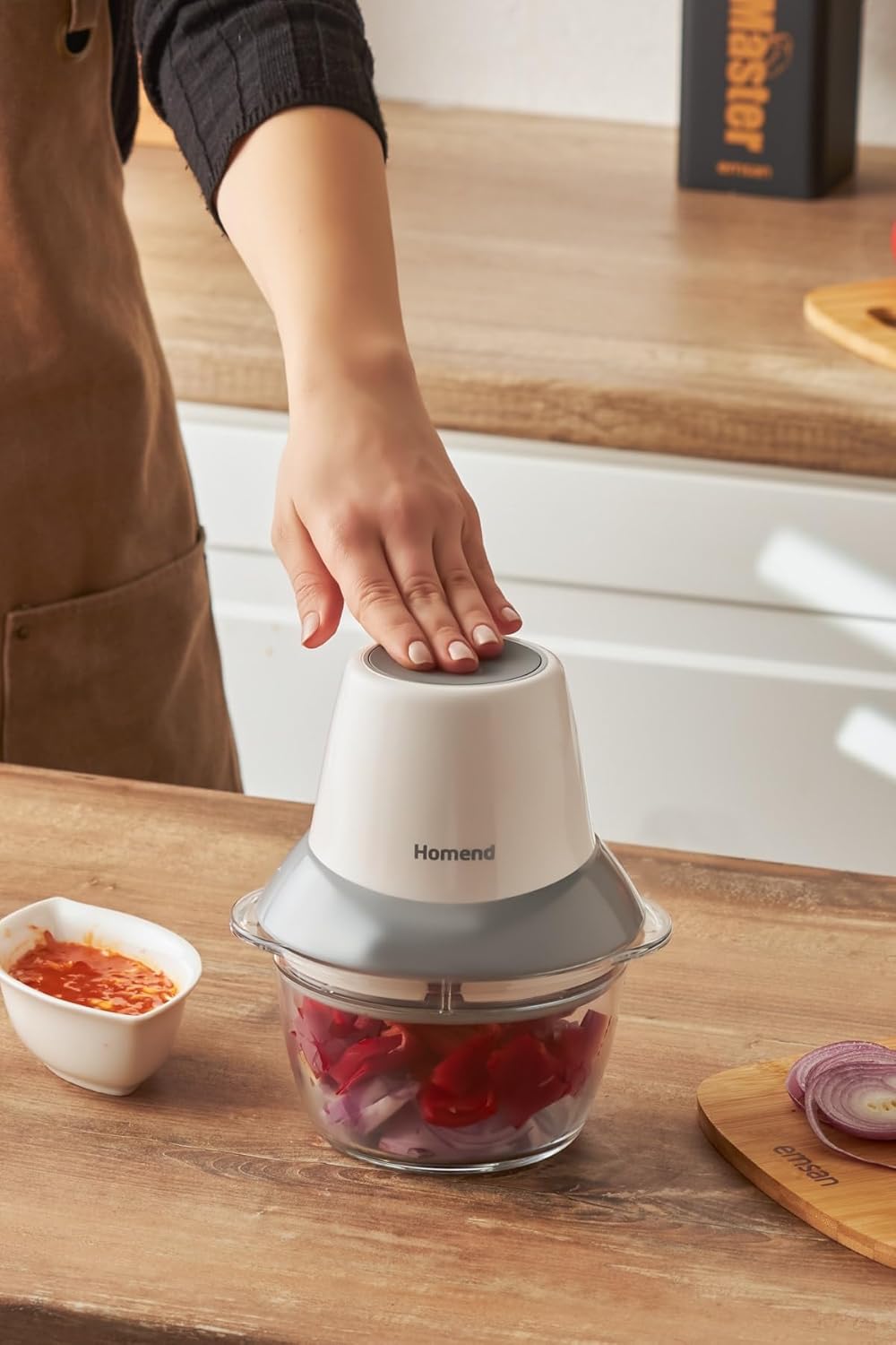 Homend Robochop 2107H Doğrayıcı Krem Gri