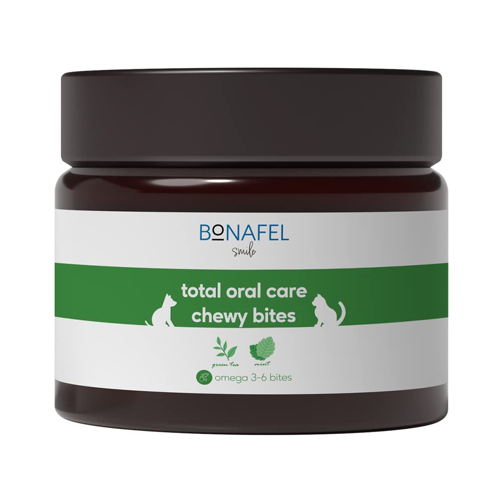 Bonafel Smile Kedi ve Köpekler için Nane ve Yeşil Çay Özlü Yumuşak Çiğneme Tableti
