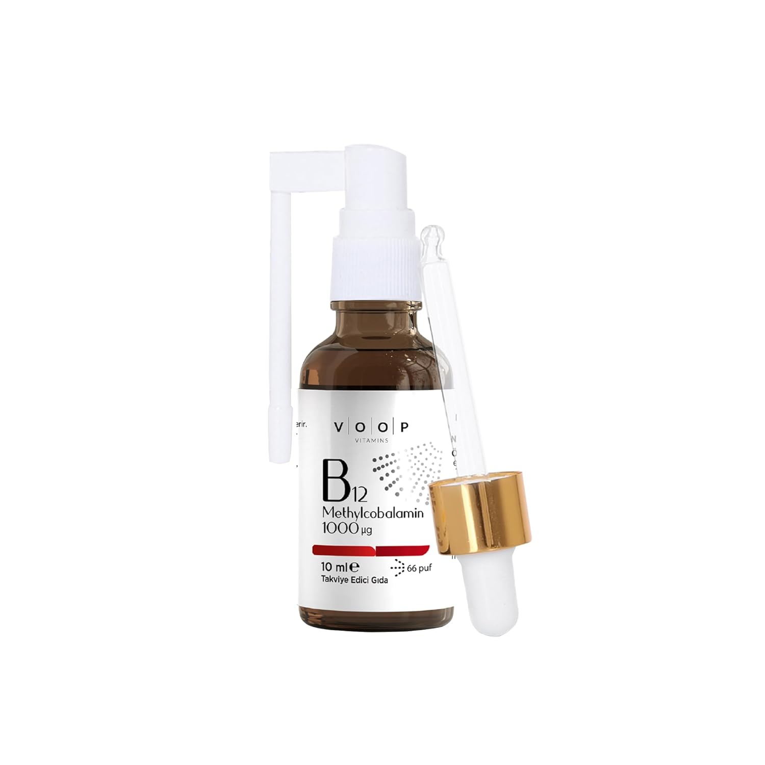 VOOP Vitamin B12 Methylcobalamin 1000 mg Sprey-Damla 10 ml