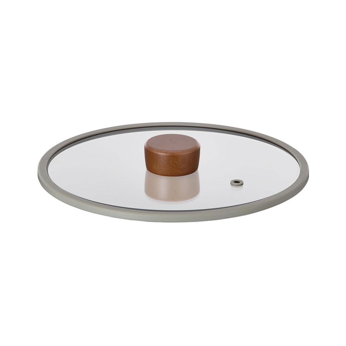Neoflam Fika 22CM Düz Silikon Çerçeveli Cam Kapak Gri D-NEOG022