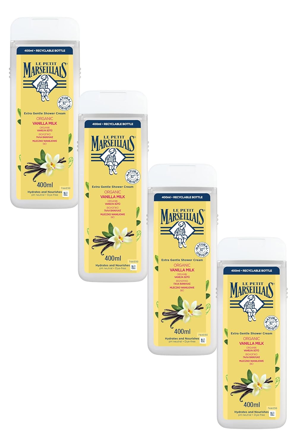 Le Petit Marseillais Vanilya Sütü Duş Jeli (4 x 400 ml)