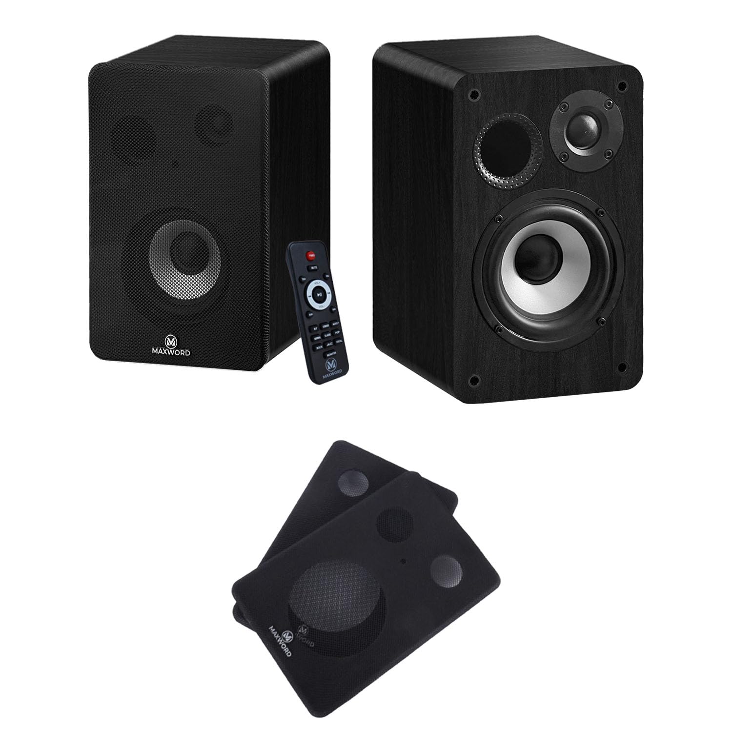 Maxword RM-400BK Aktif Stüdyo Referans Monitörü 4 İNÇ ÇİFT Bluetooth USB 140 Watt