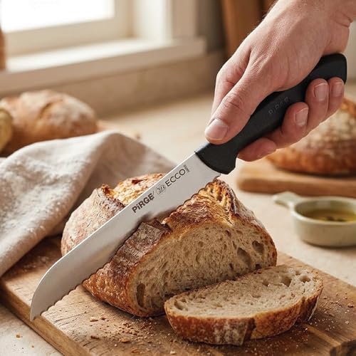 Pirge Ekmek Bıçağı Ecco 38024 17,5cm Siyah