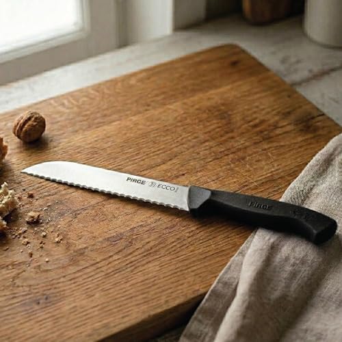 Pirge Ekmek Bıçağı Ecco 38024 17,5cm Siyah