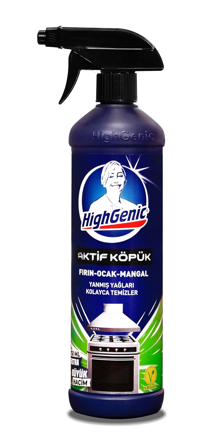 Highgenic Aktif Köpük Fırın Ocak Mangal Temizleyici, 750 Mililitre