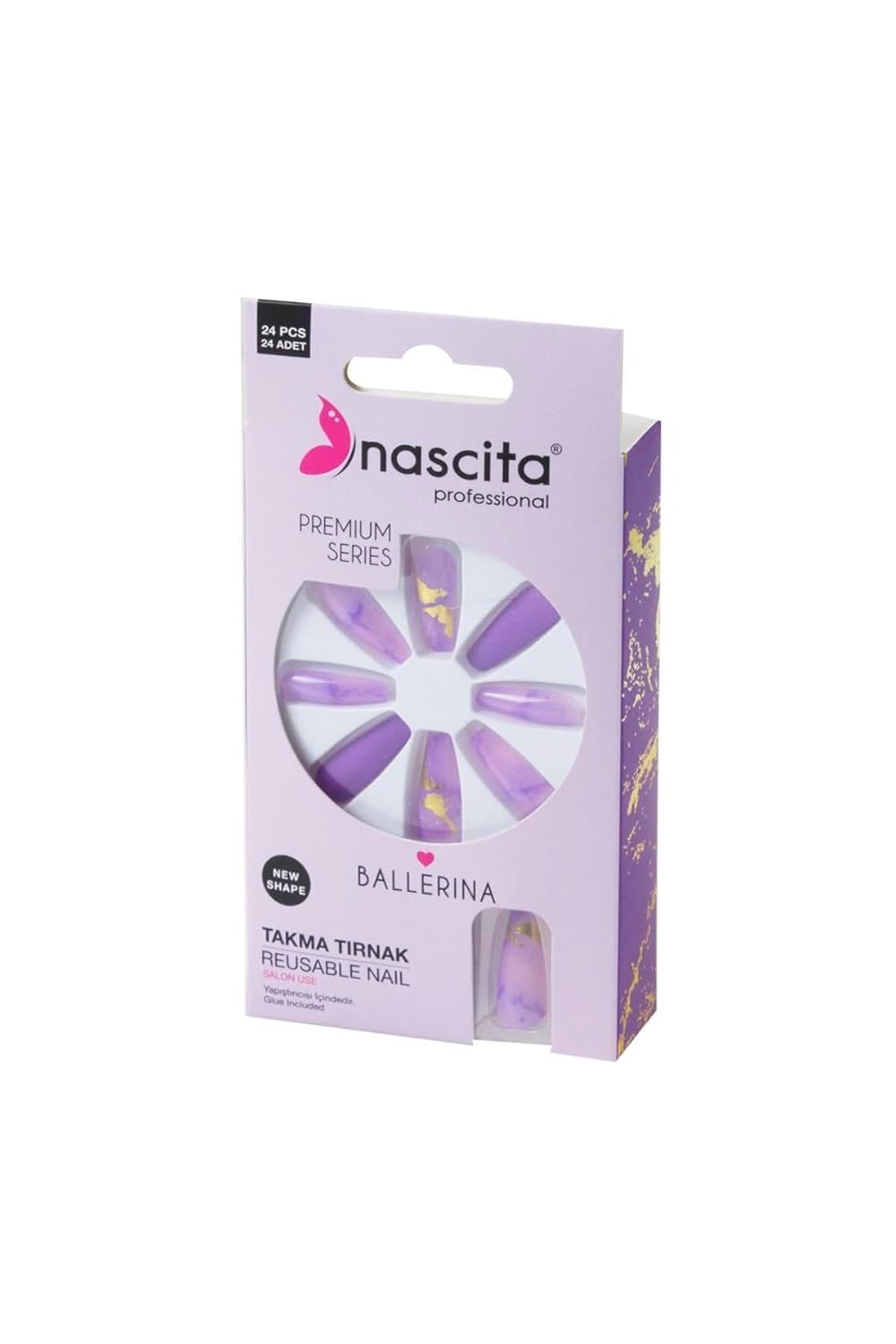 Nascita 24'lü Ballerina Renkli Takma Tırnak - 189