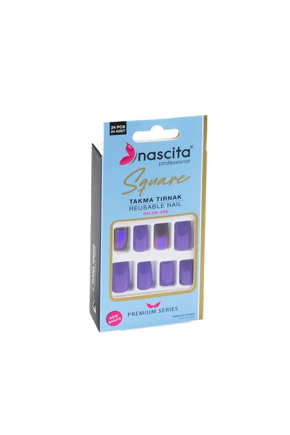 Nascita 24'lü Square Renkli Takma Tırnak - 163