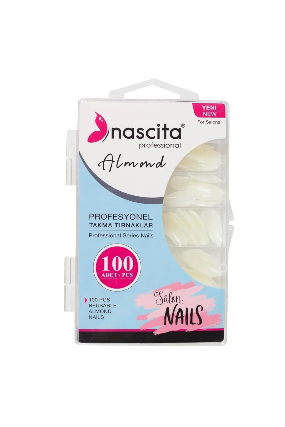 Nascita 100'lü Kutulu Almond Takma Tırnak - 166