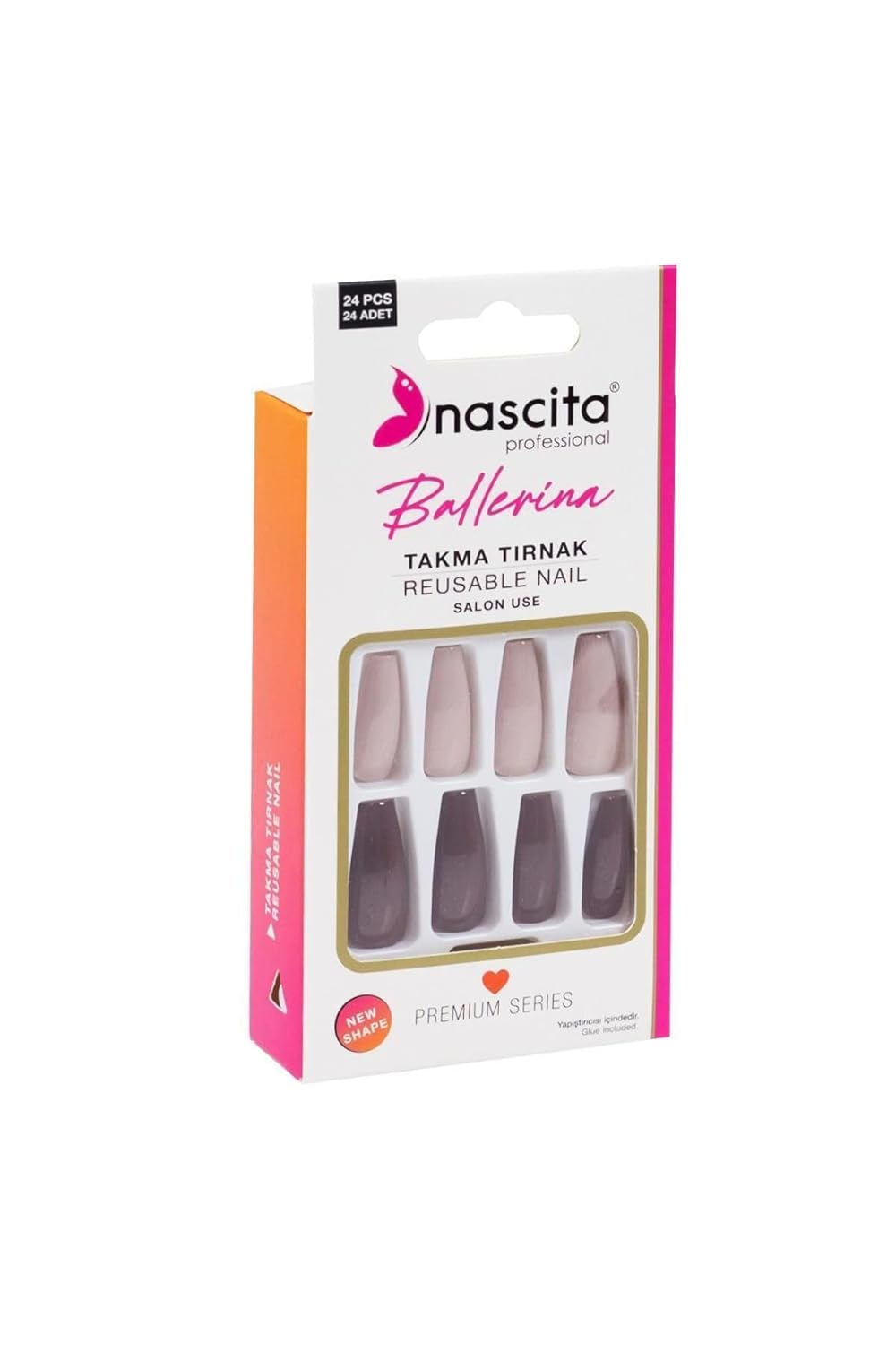 Nascita 24'lü Ballerina Renkli Takma Tırnak - 155