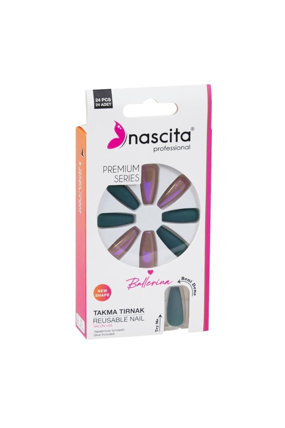 Nascita 24'lü Ballerina Renkli Takma Tırnak - 156