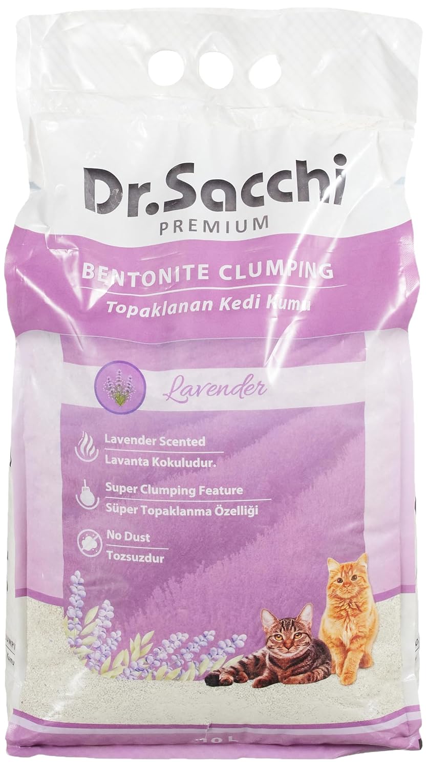 Dr.Sacchi Lavanta Kokulu Bentonit Kedi Kumu 10 Lt