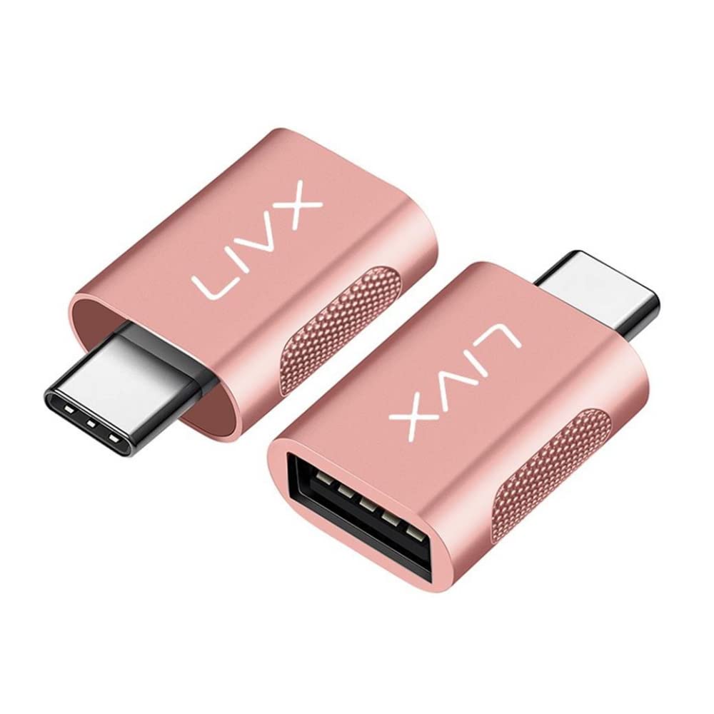 Livx USB 3.0 To Type-C Çevirici Dönüştürücü OTG Adaptör Rose Gold OTGRG İkili