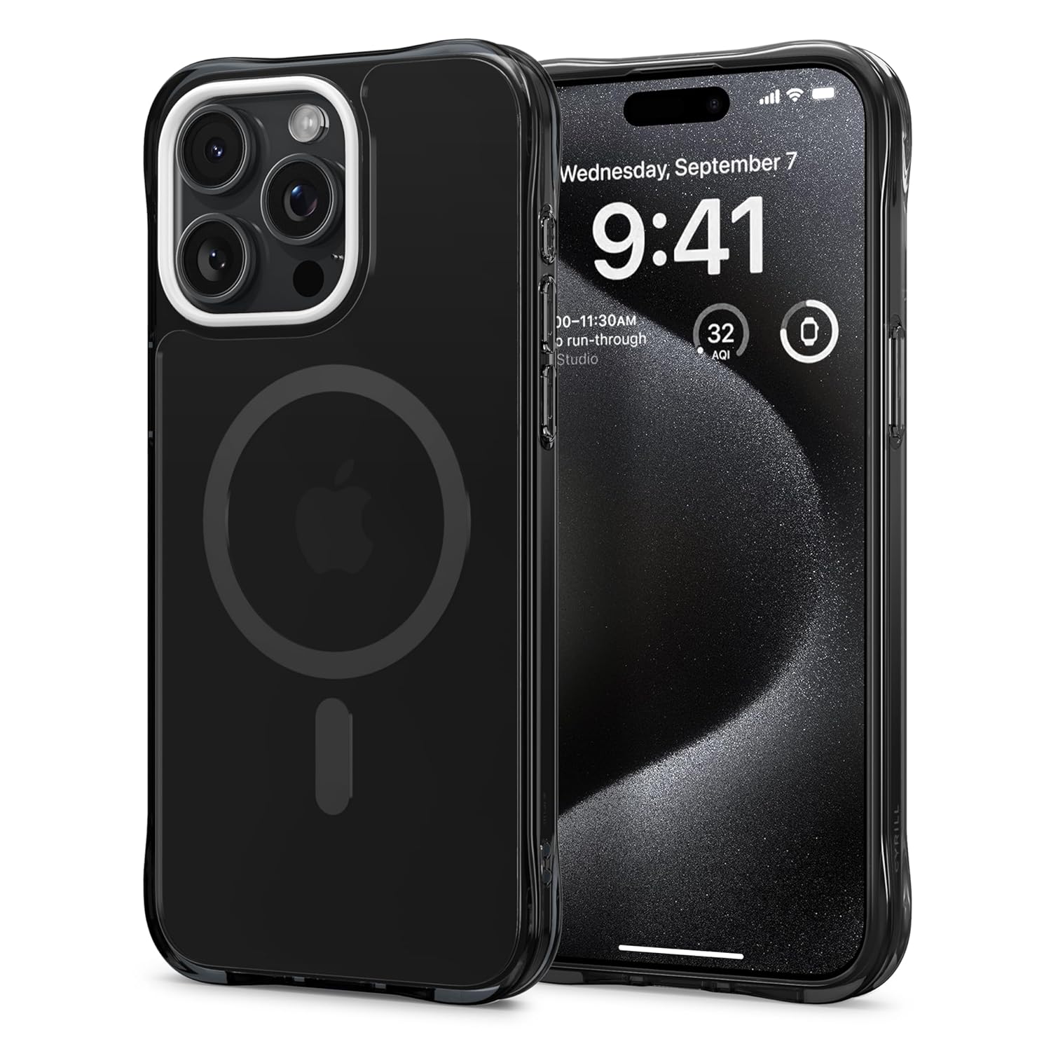 Spigen Ciel by CYRILL iPhone 15 Pro Max ile uyumlu Kılıf Ultra Sheer Mag MagSafe özellikli Black - ACS06628