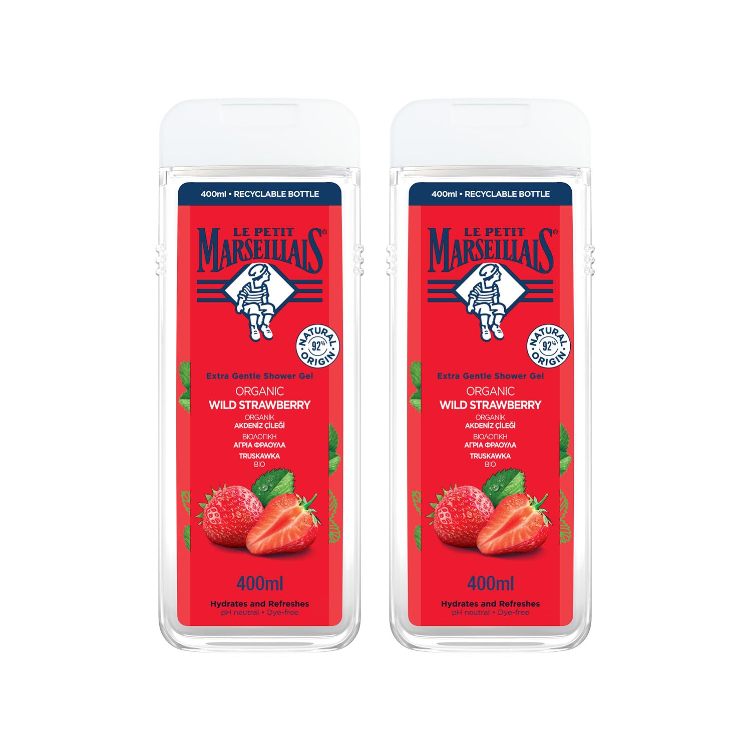 Le Petit Marseillais LPM Duş Jeli Akdeniz Çileği 400 ml 1+1 Set