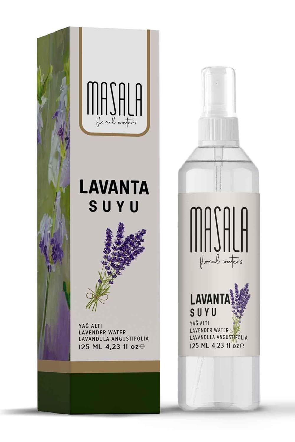 Masala Saf Lavanta Suyu 125 ml%100 Doğal Yağlı Hidrosol - Tonik Lavender Floral Water Hydrosol Tonic