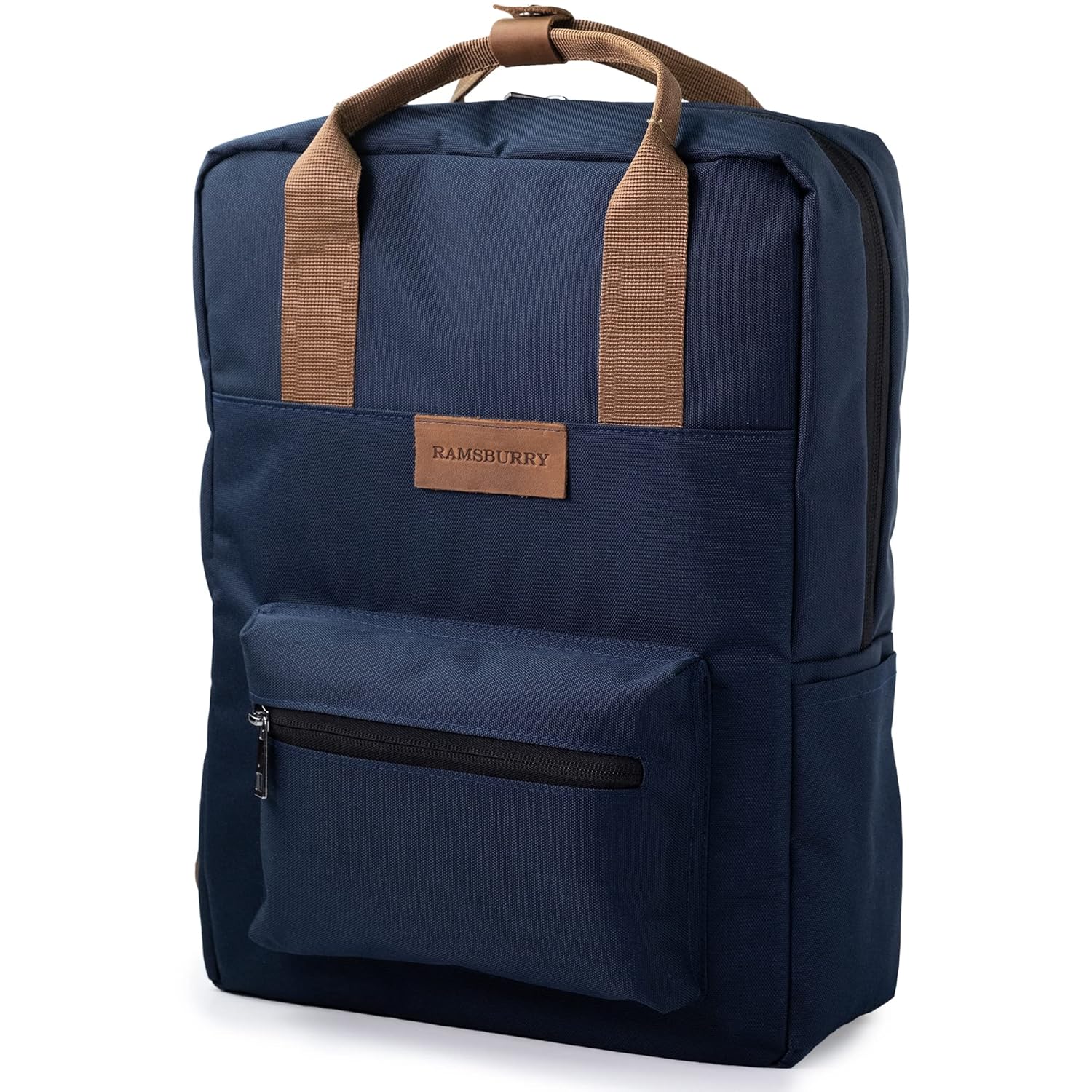 RAMSBURRY Unisex Su Geçirmez İmperteks Kumaş 15.6 inç Laptop Bölmeli Sırt Çantası (Lacivert)