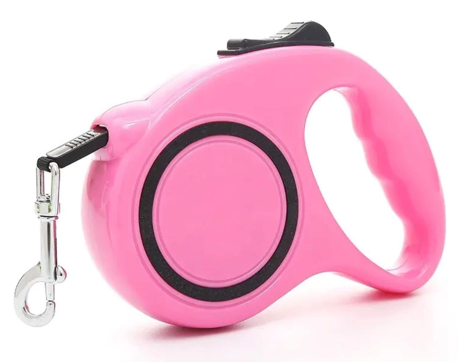 Köpekler İçin Premium 5 Metre Tuş Kontrollü Makaralı Tasma Kayışı - Dayanıklı, Ayarlanabilir 5 Mt (Pembe)