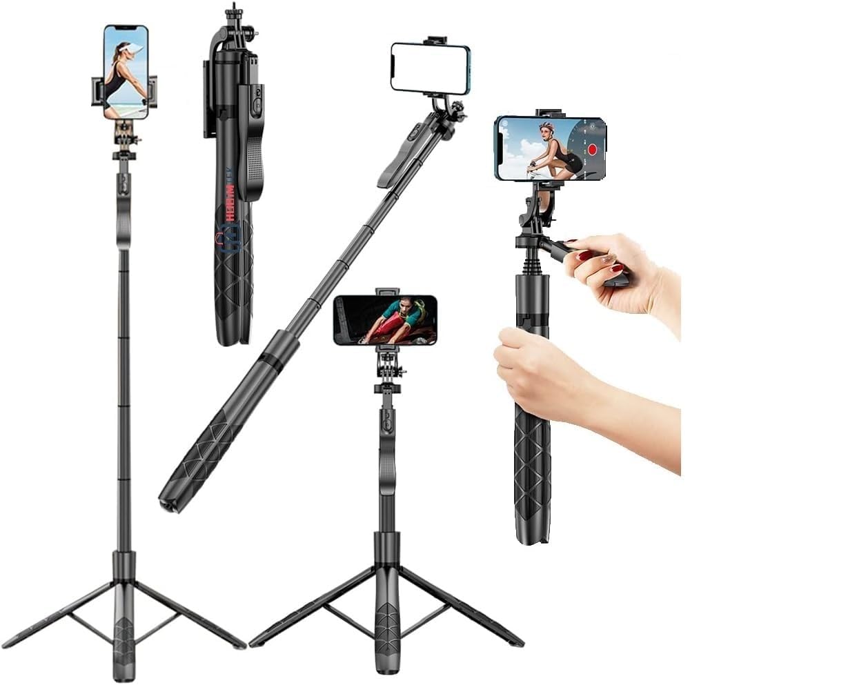 Hobimtek Hp-T09 Çok Amaçlı Tripod Selfie Kumandalı 153 Cm Anroid İos Go Pro Uyumlu