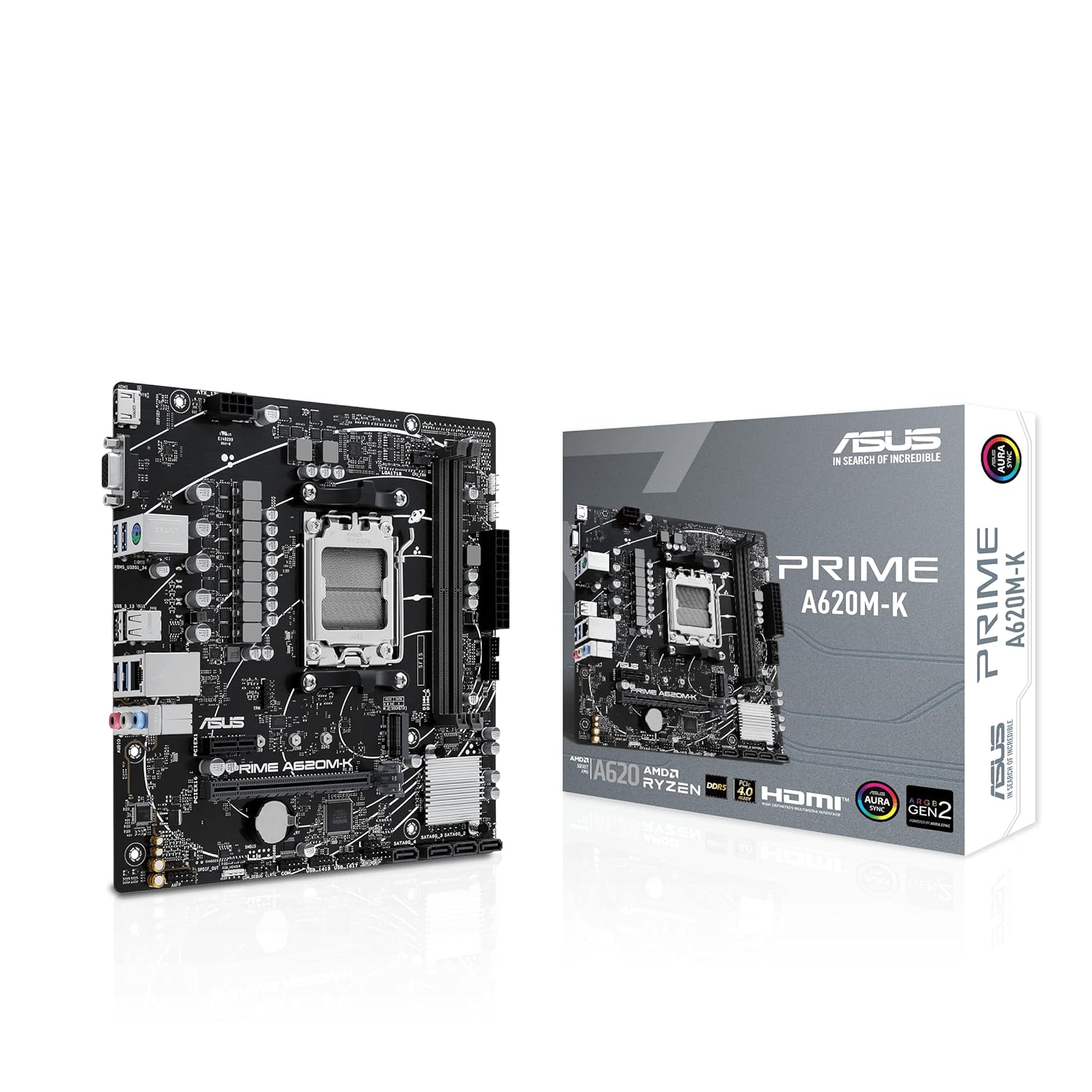 Asus Prime A620M-K AMD A620 AM5 Soket DDR5 6400(OC) MHz mATX Anakart