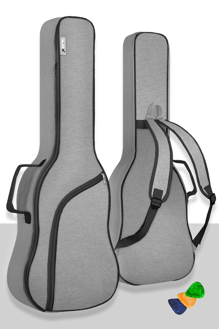 Midex CS-41 Case Akustik Gitar Soft Case Kalın Çanta Kılıf Gigbag (Pena Hediyeli) Gri