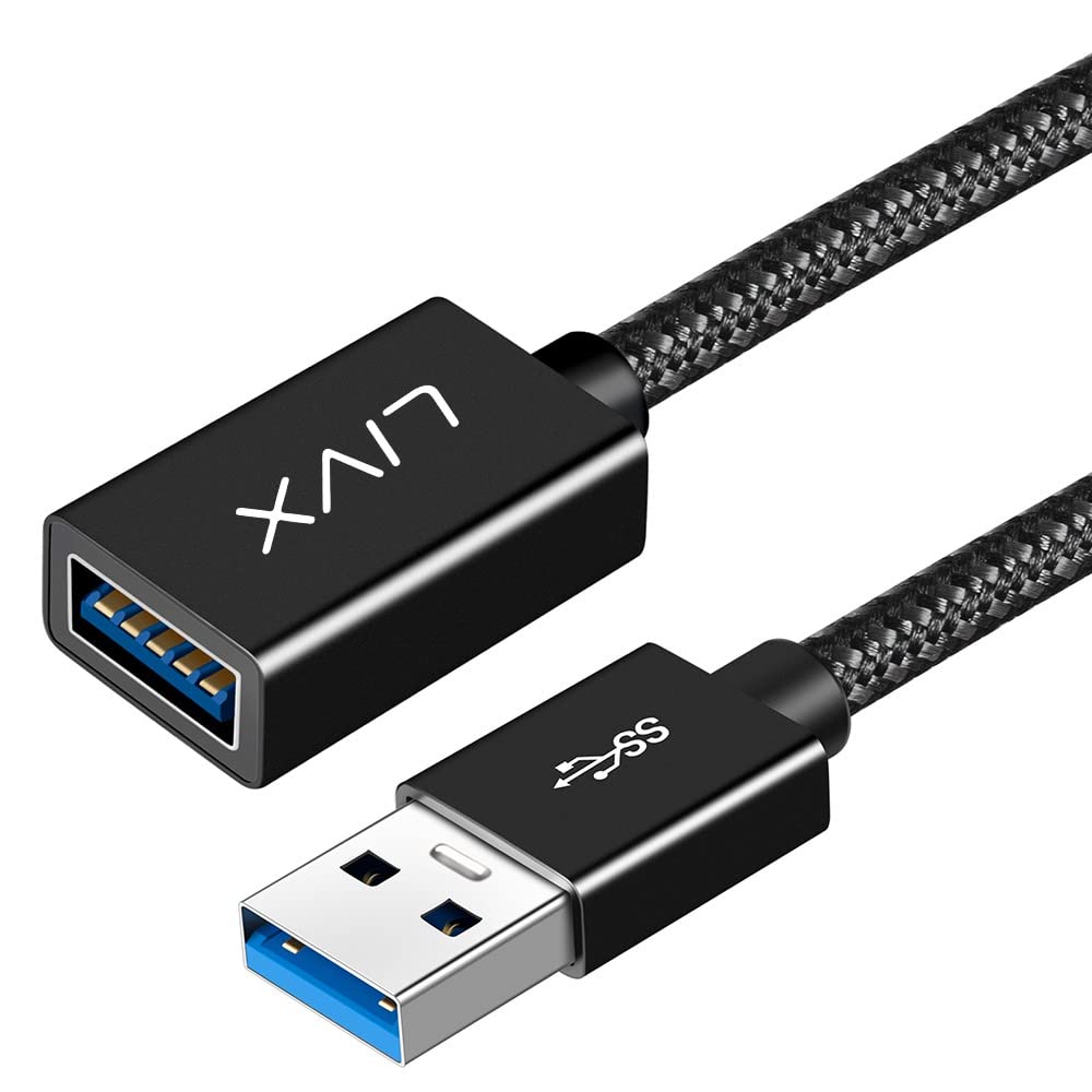 LivX Rope 5Gbps Hızlı Veri Aktarımı USB 3.0 Erkek Dişi Uzatma Kablosu Halat Örgülü 2 Metre