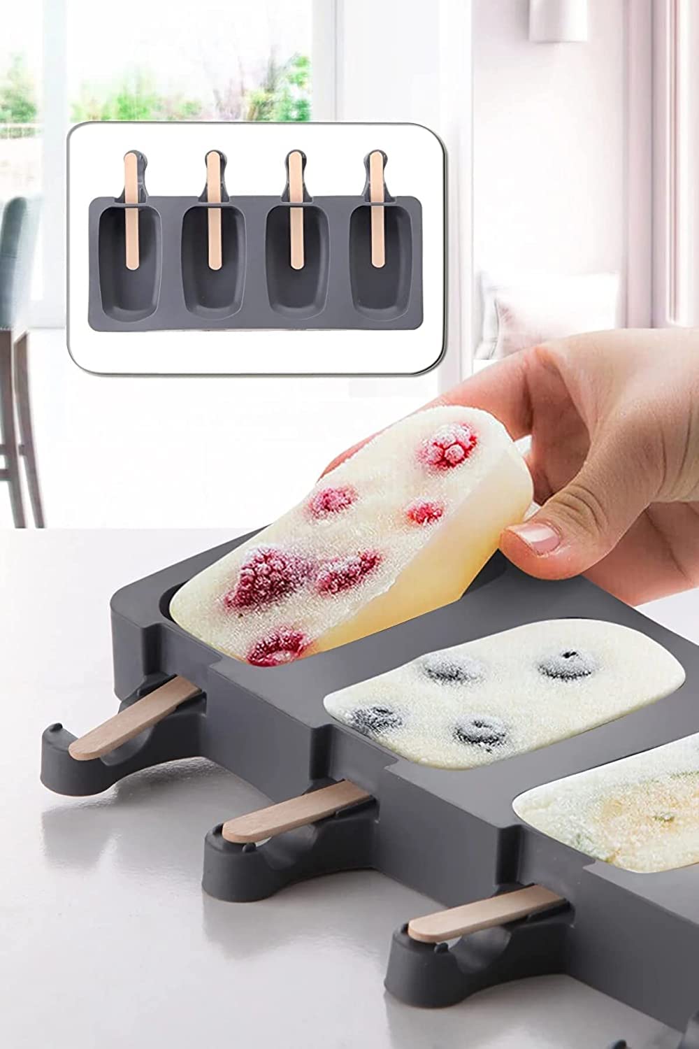 YunHan Magnum Dondurma Kalıbı 4 Bölmeli 2'Li Paket