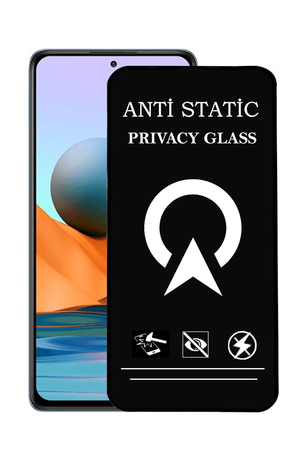 KZY İLETİŞİM Xiaomi Redmi Note 10 Pro ile uyumlu Tam Kaplayan Anti Statik Görünmez Safir Ekran Koruyucu Hayalet Cam