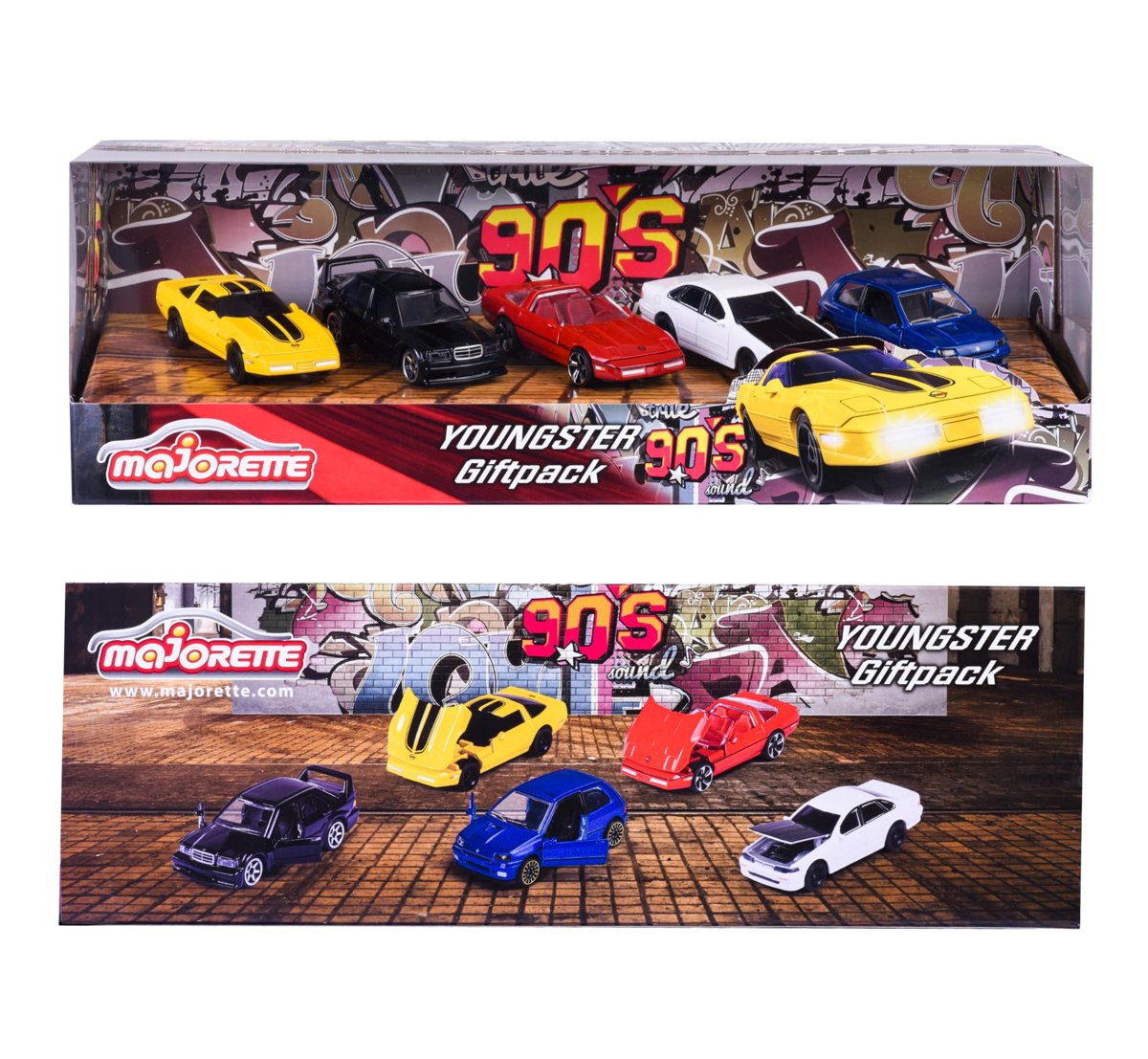 Majorette, 212052021, Majorette Youngster 90s 5 Li Araç Seti, Die-Cast (Metal), 7,5 cm, Açılabilir Parçalar, Lisanslı, Serbest Tekerlekli
