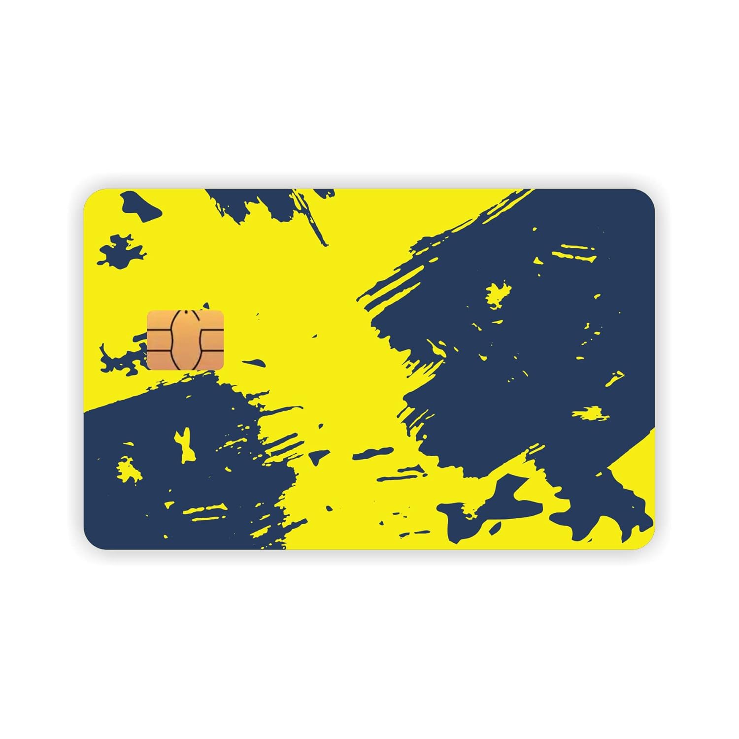 Quart Aksesuar Sarı Lacivert Kart Kaplama Sticker Kredi Kartı Sticker