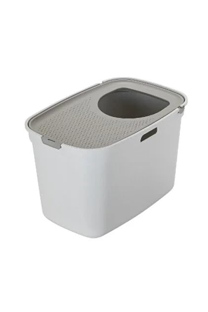 Moderna Top Cat Kapalı Kedi Tuvaleti - Gri/Koyu Gri 59 CM