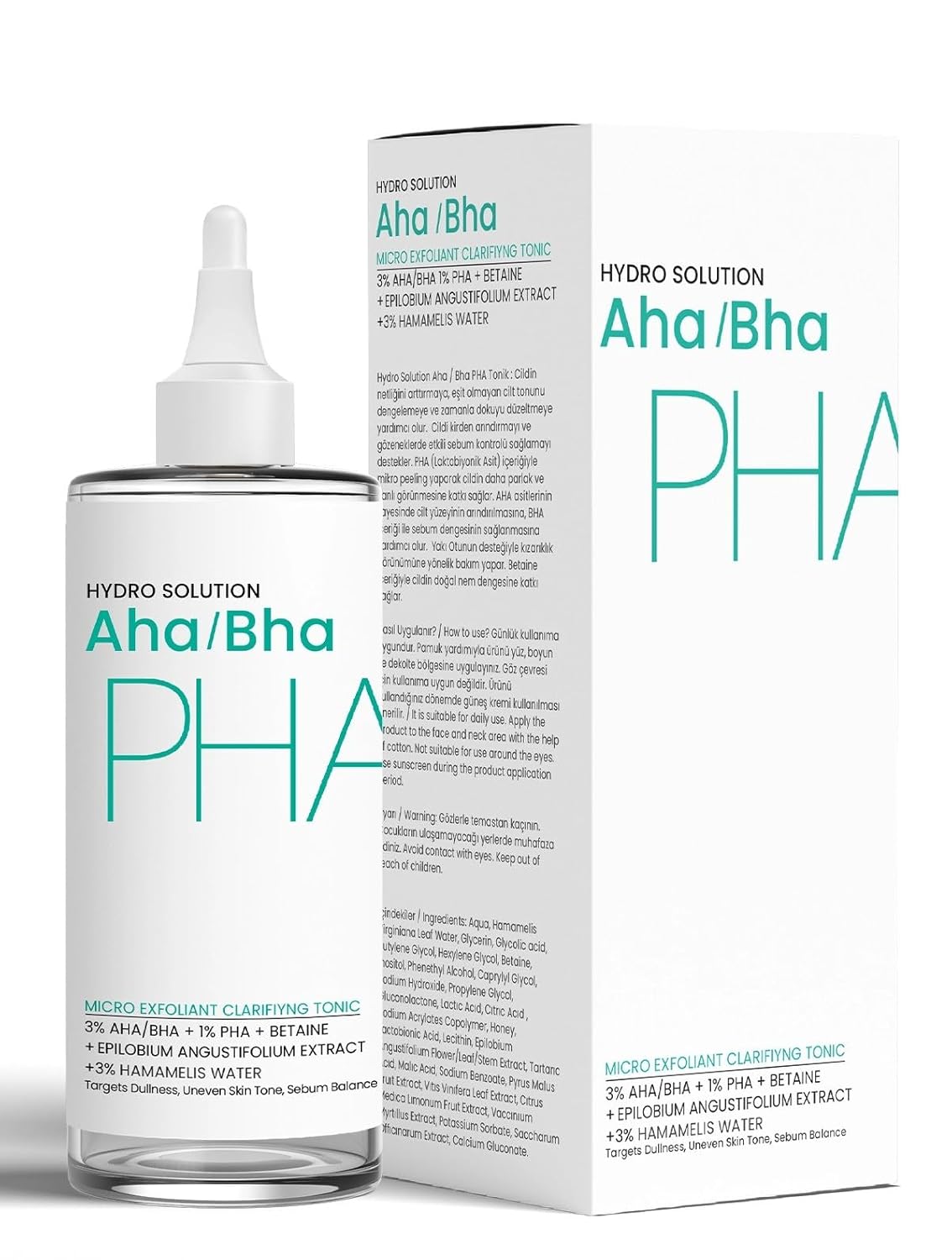 PROCSIN HYDRO SOLUTION AHA/BHA ve PHA Mikro Peeling Temizleyici Cilt Tonu Eşitleyici Tonik 200 Ml