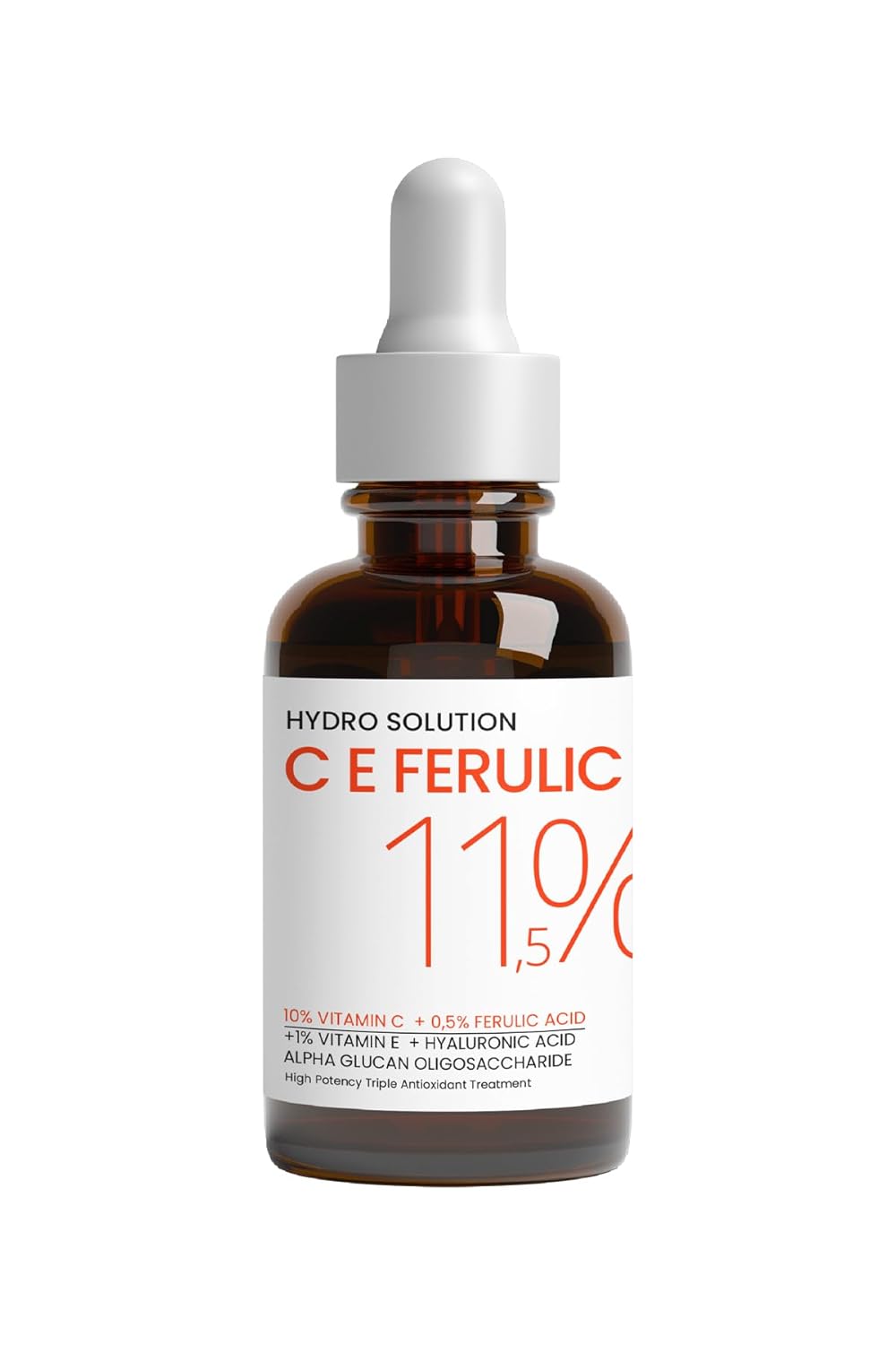 PROCSIN Hydro Solution C E %10 C Vitamin + %0,5 Aydınlatıcı Ferulic Acid Serum, Leke Karşıtı, Anti-Aging, Nemlendirici ve Kolajen Destekli Cilt Bakımı, 30 ML