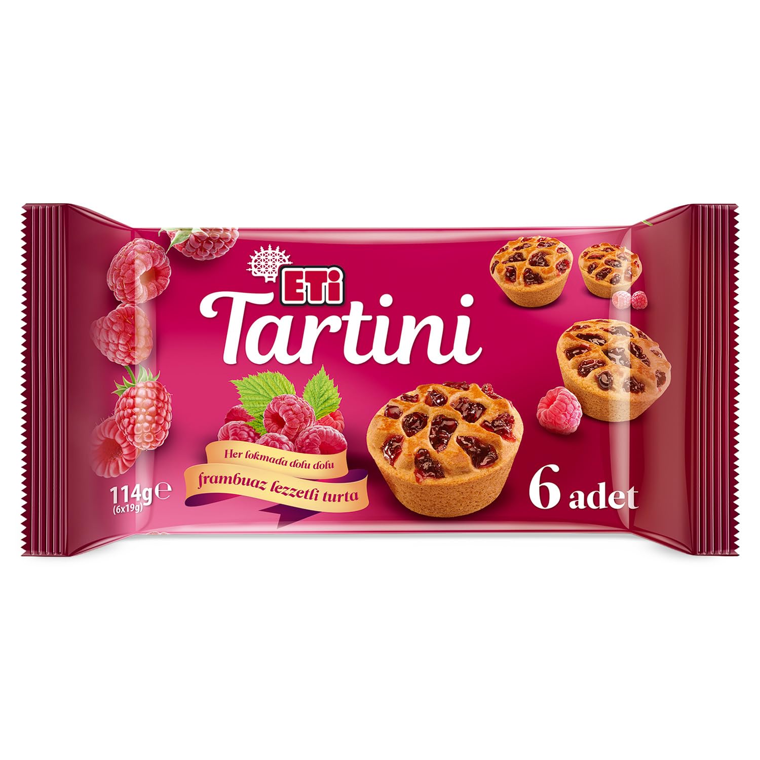 Eti Tartini Frambuazlı Turta 114 g x 14 Adet