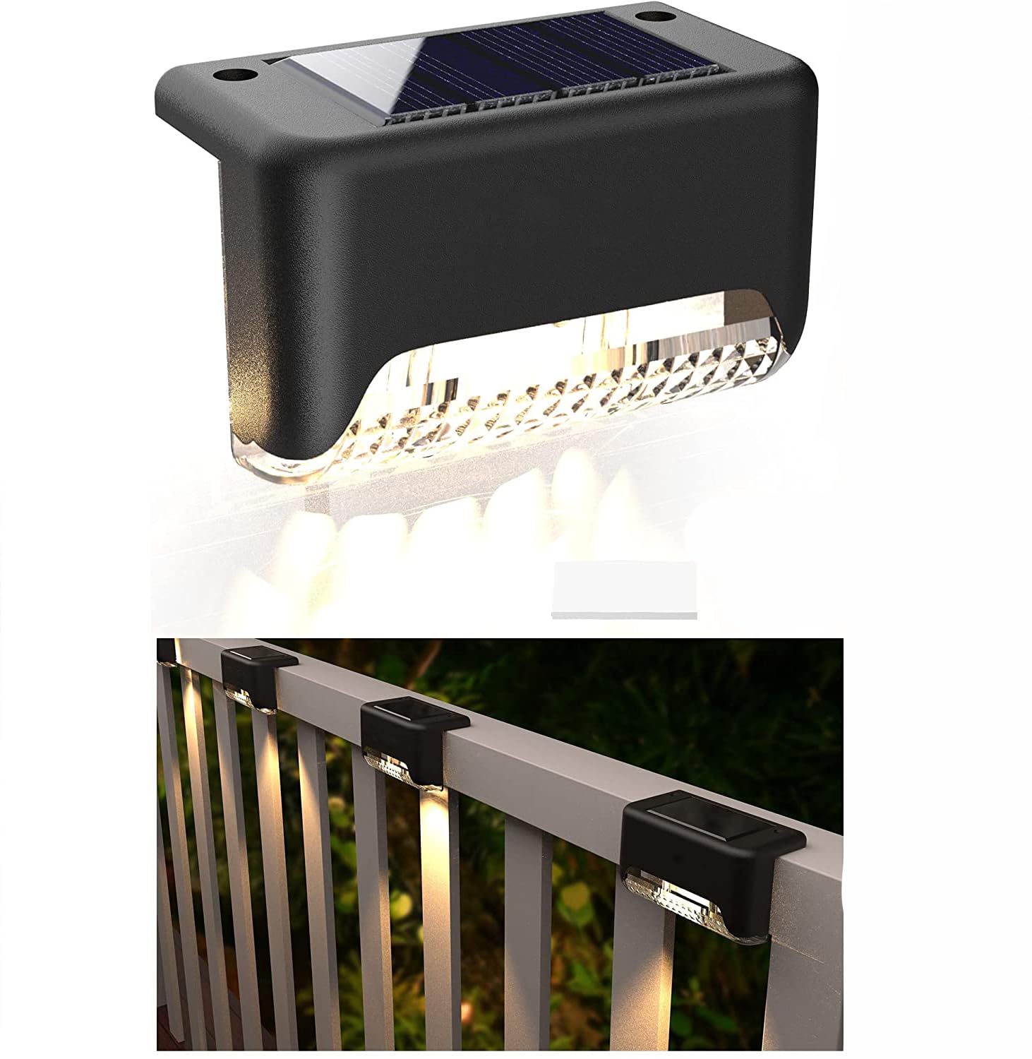 ROBEVE 4 Adet L Solar Güneş Enerjili Su Geçirmez Köşe Işık, Köşebent Merdiven Veranda Bahçe Aydınlatma