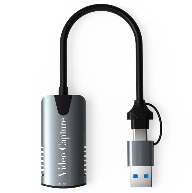 Coverzone Type-c To Usb 2in1 Video Capture Yakalama Kartı Uçlu HDMI to Type-C PC Bilgisayar Video Ad