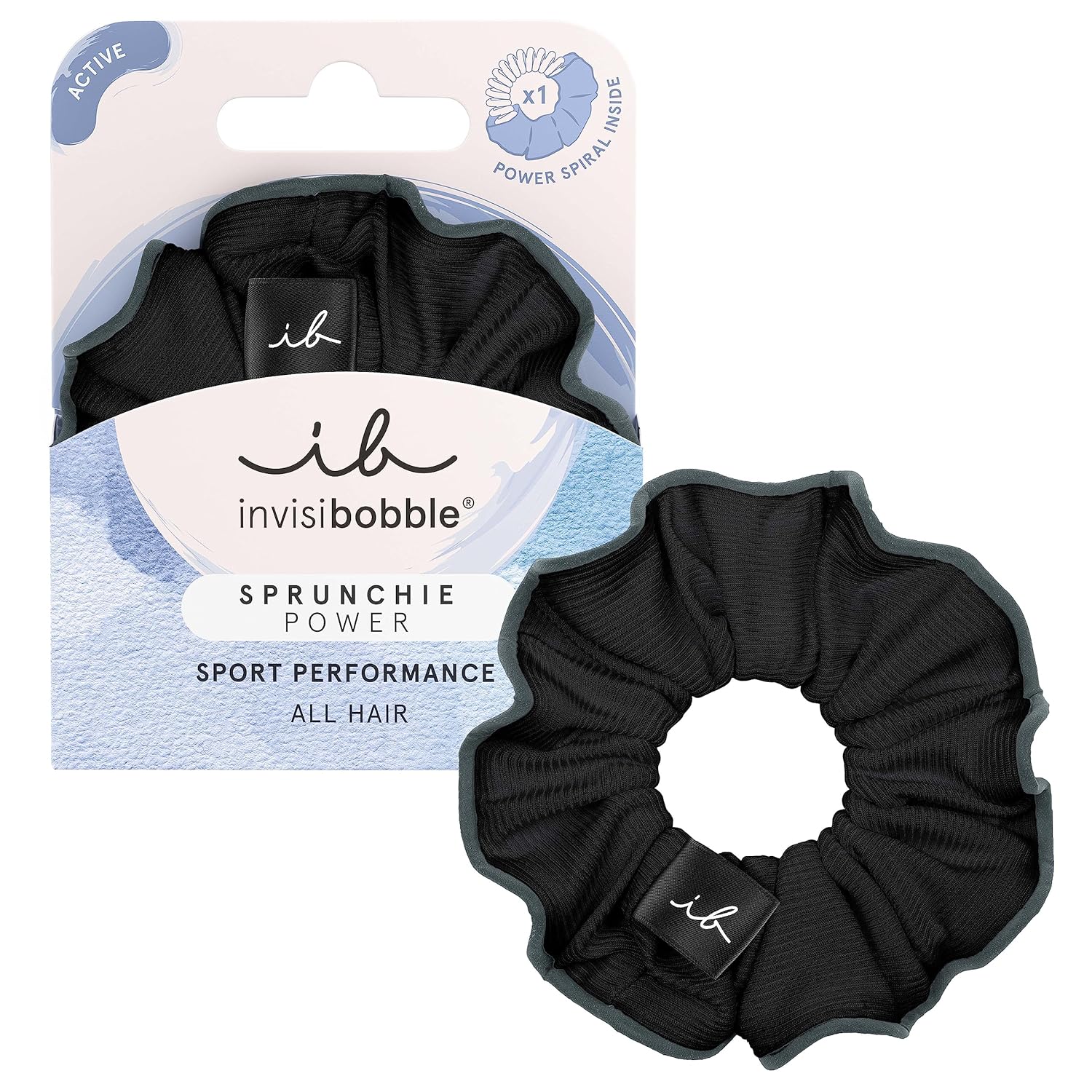 invisibobble Saç lastiği siyah Scrunchie Power Black Panther, saç lastikleri spor için güçlü tutuş, Scrunchies gri siyah, Münih'in kalbinde tasarlanmıştır
