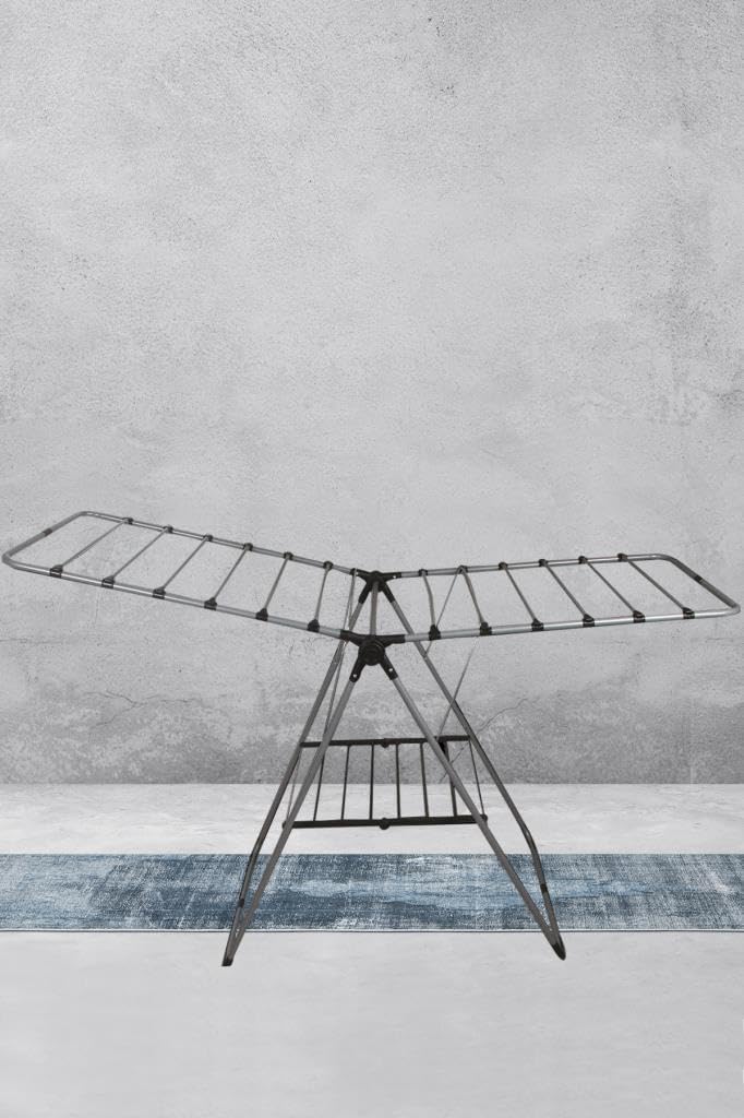 Digithome Katlanabilir Çamaşır Kurutma Askısı Çamaşırlık - Gri