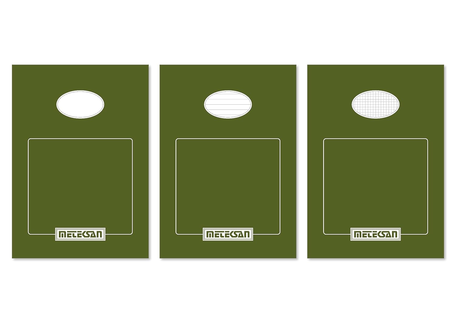 Meteksan Klasik Bloknot A5 50 Yaprak, Kareli, Çizgili, Çizgisiz 3'lü Paket