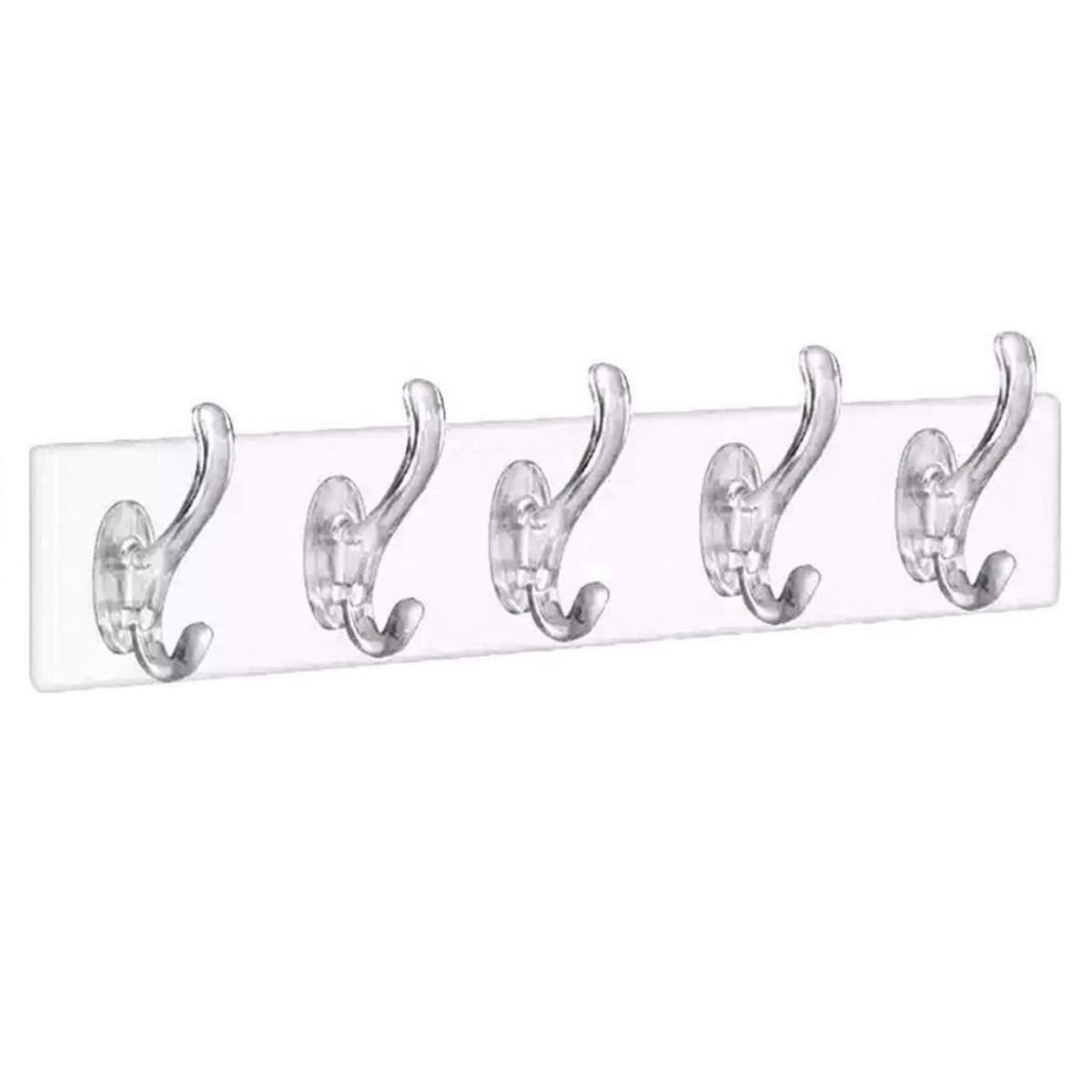BUFFER® 5'li Güçlü Yapışkanlı Şeffaf Duvar Askısı Banyo Mutfak Düzenleyici Pratik Askılık