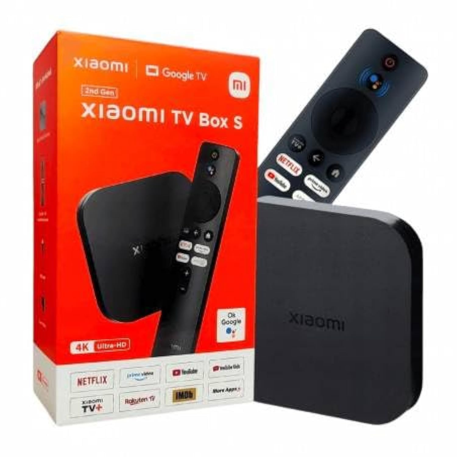 Xiaomi 4K Ultra HD Akışlı Medya Oynatıcılı Mi Box S (2. Nesil) |Çift Bant Bağlantısı |Google TV ve Google Asistan ve Uzaktan Desteklenen - Siyah