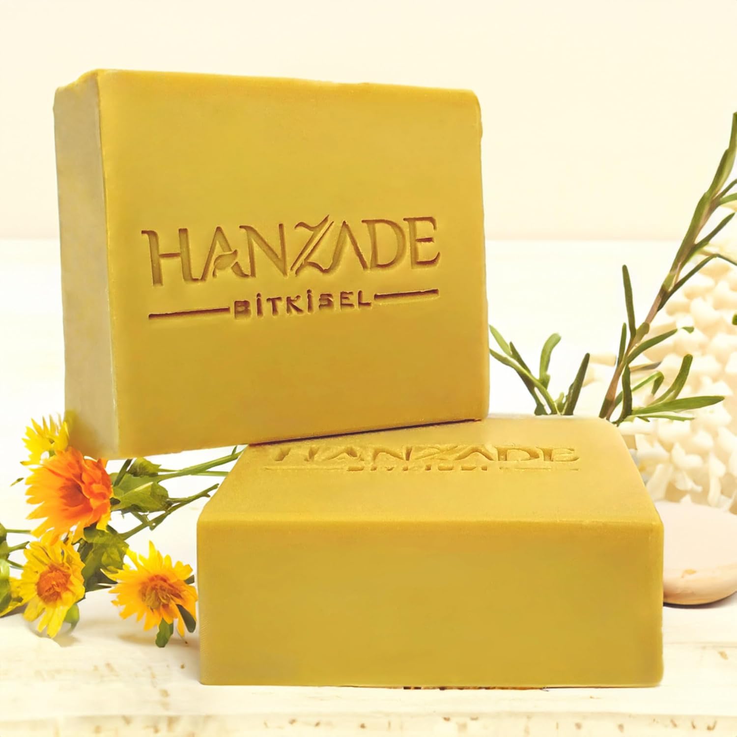 Hanzade Bitkisel Doğal El Yapımı Hatay Kükürtlü Sabun Kükürt Sabunu 2 Adet