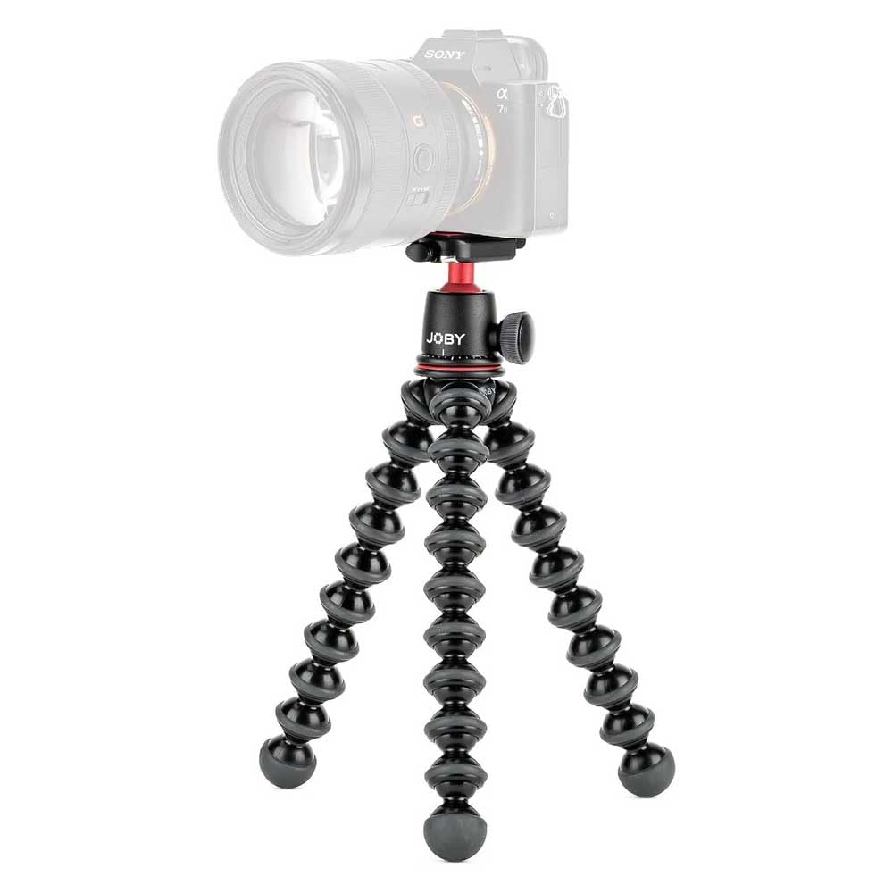 JOBY GorillaPod 3K Kit Esnek ve Hafif Tripod (DSLR, CSC ve Aynasız Kameralar için Küre Başlıklı, 3 kg'a Kadar Taşıma Kapasitesi), İtalya'da Üretilmiştir, JB91507-BWW, Siyah