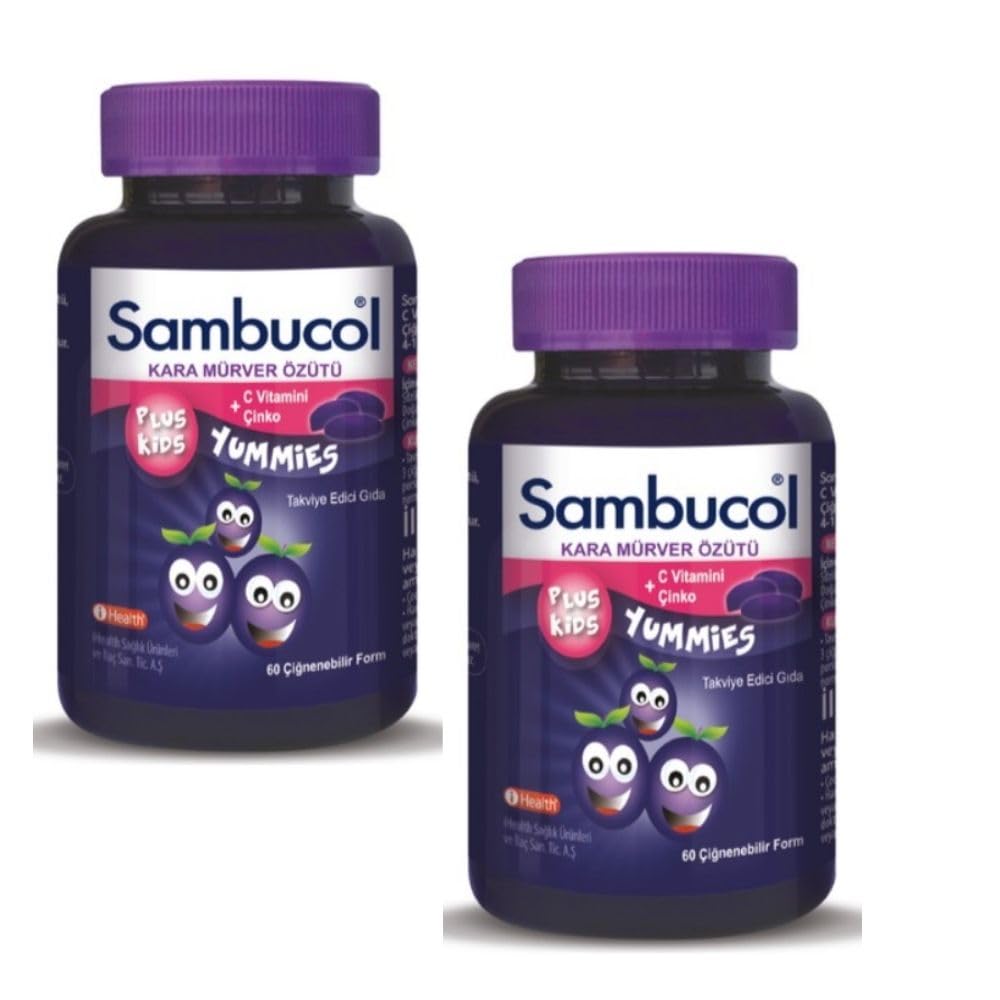 Sambucol Plus Kids Yummies Kara Mürver 60 Adet 2'li