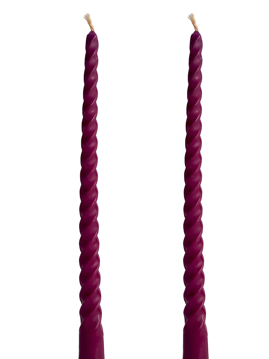 Petekoğlu (2 Adet 27.5Cm) Balmumu Mum Konik Burgulu Şamdan Mumu Dekoratif Akmaz Kırılmaz Mum Bal Mumu Beeswax Candle (Bordo)