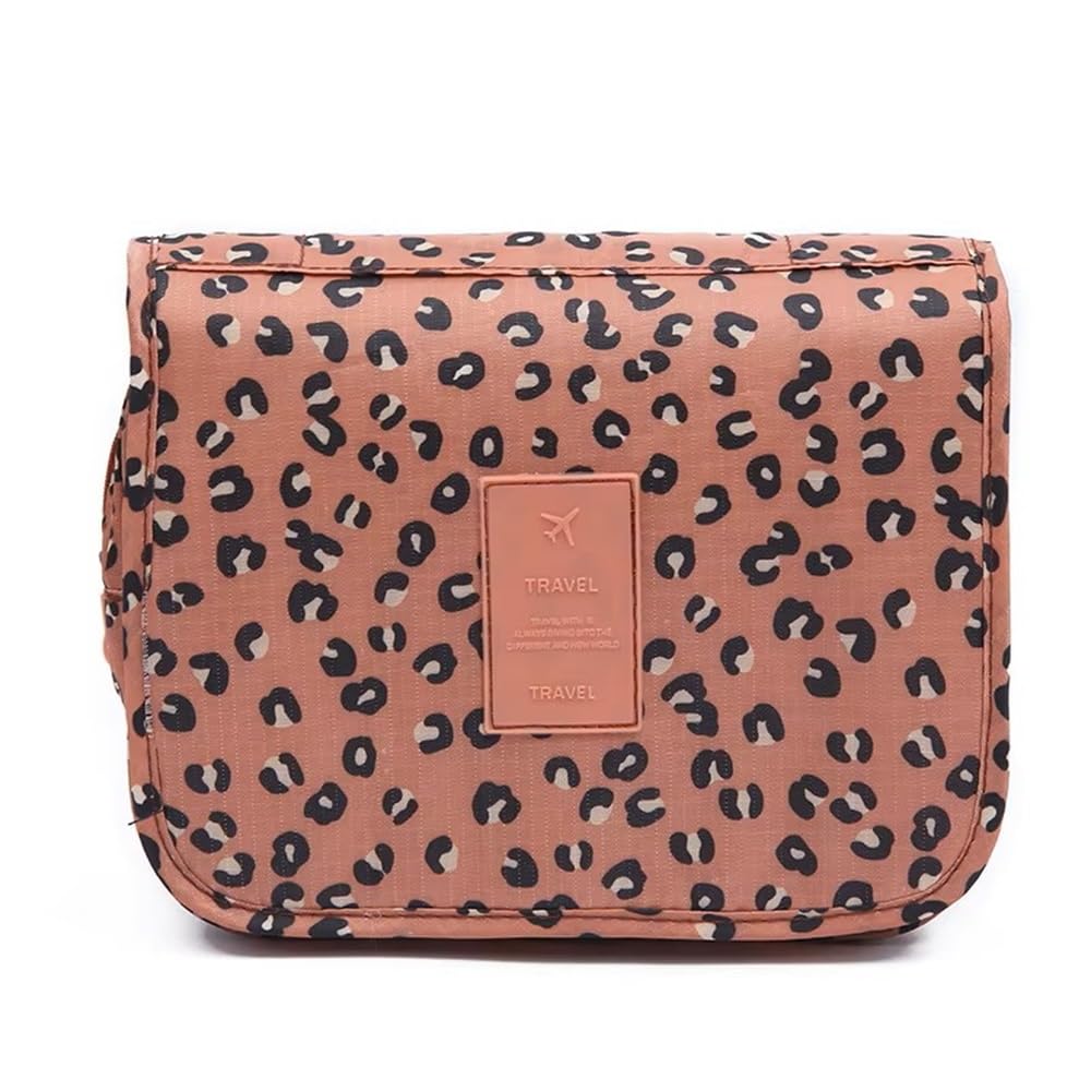 Ecoform Su Geçirmez Organizer Askılı Seyahat Kozmetik Makyaj Çantası Kahverengi