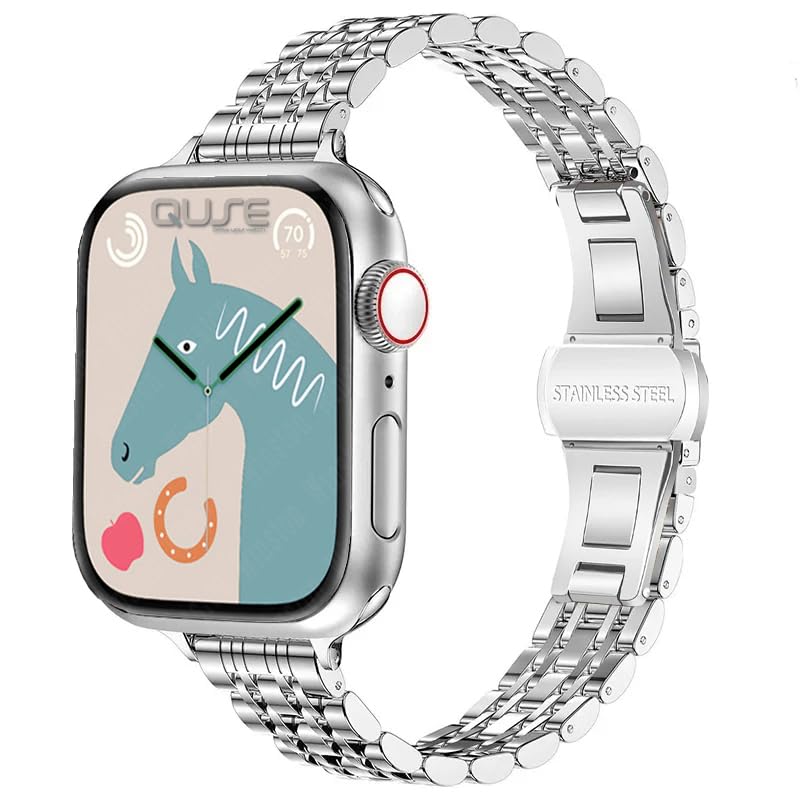 Zore Apple İle Uyumlu Watch 38mm/40mm KRD-103 Metal Kordon Gümüş