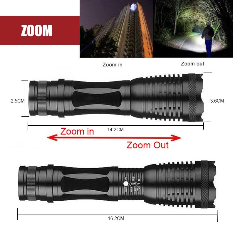 Valkyrie Çift Işık Dual UV Mor Işık ve XML-T6 2000 Lümens El Feneri